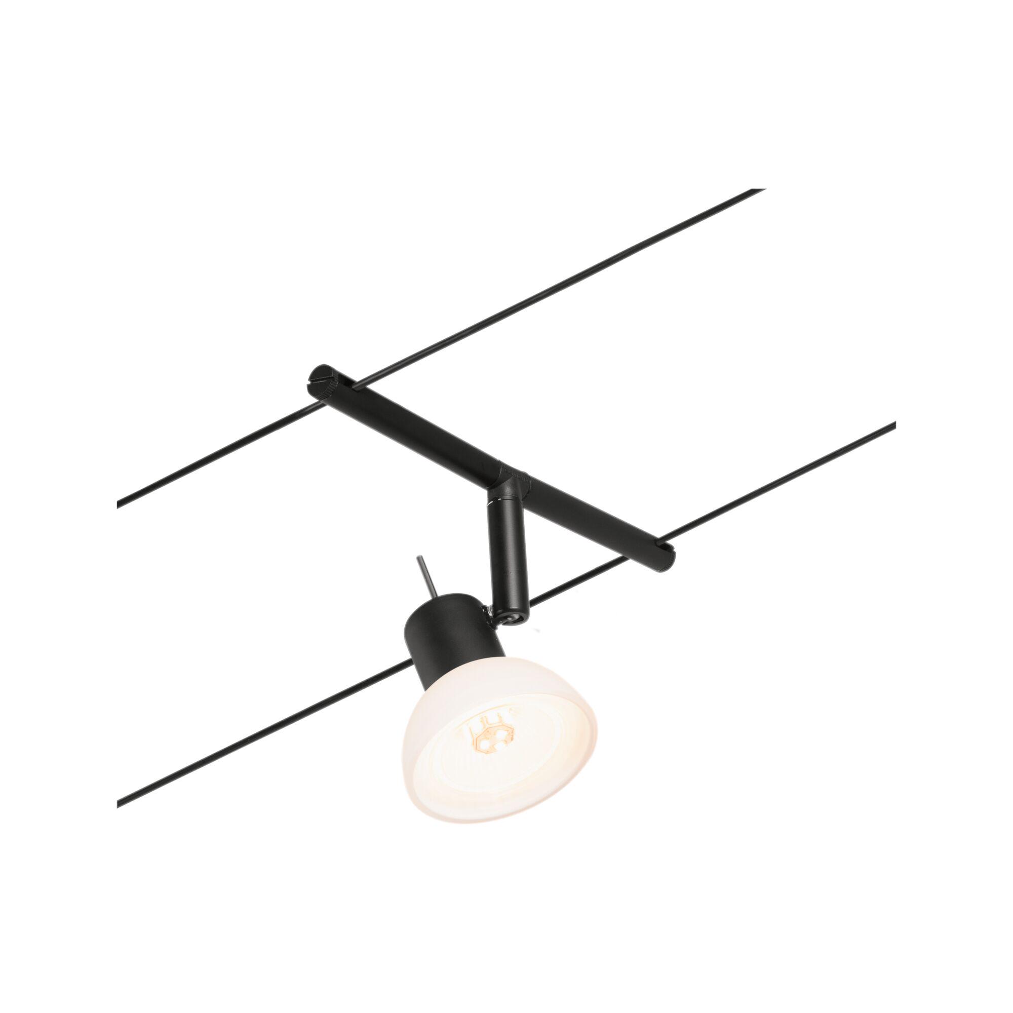 Black metal ceiling light with adjustable spotlight and LED bulb for modern interior lighting