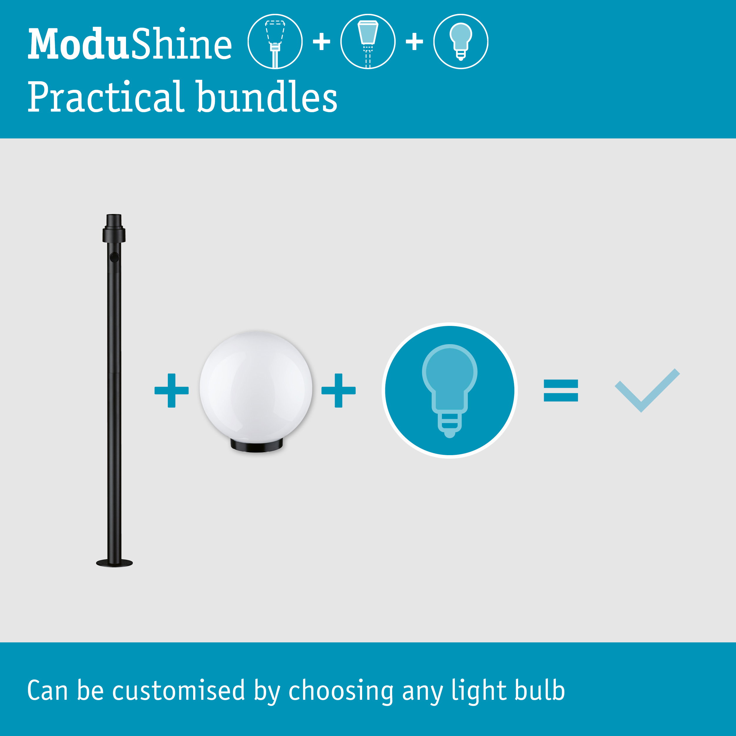 Set ModuShine Bollard Taleno medium without a sensor Anthracite