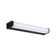 Schwarze LED-Wandleuchte mit weißem Diffusor aus Kunststoff für moderne Innenbeleuchtung