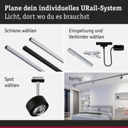Modulares URail-Schienensystem in Schwarz und Weiß mit Spots für individuelle Raumbeleuchtung