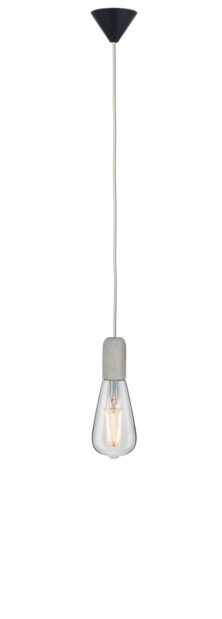 Neordic Hanglamp Jano E27 max. 60W Grijs/Zwart dimbaar Beton/Kunststof