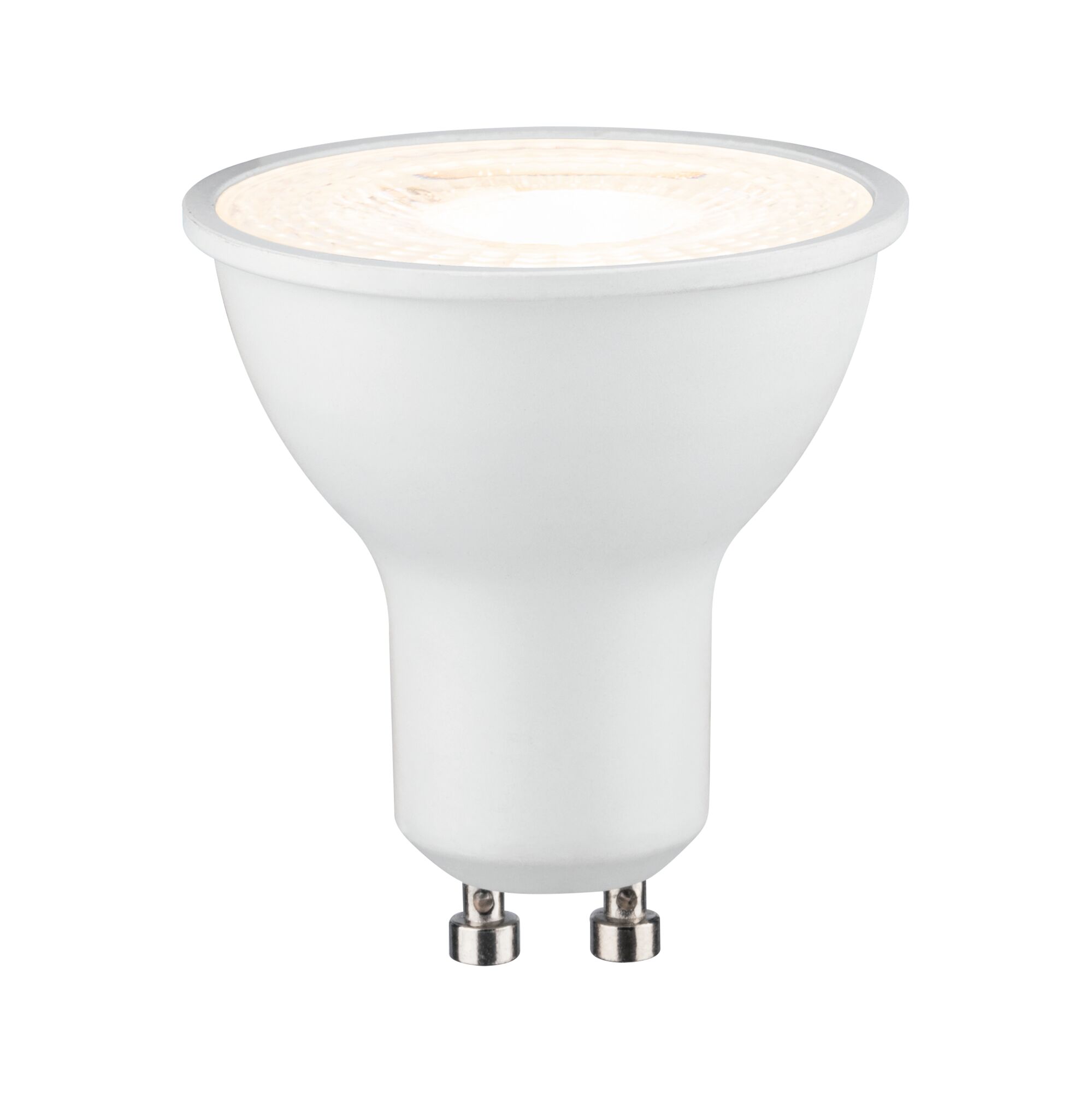 Hvid LED-reflektorlampe med GU10-fatning i plastik til energieeffektiv belysning