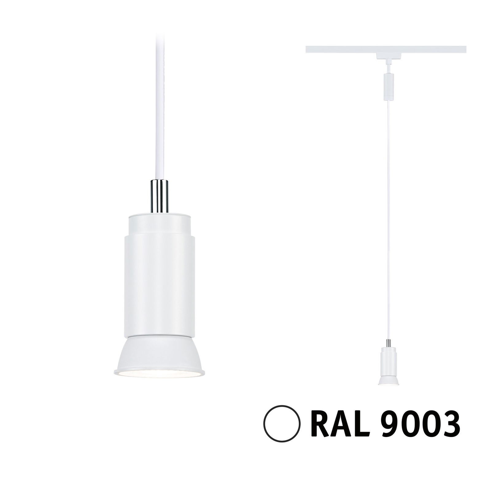 URail Suspension Runa GU10 max. 10W gradable 230V Blanc signal