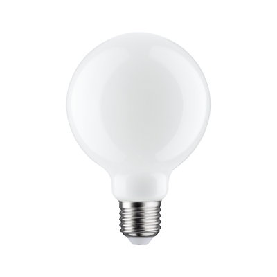 Ampoule LED ronde blanche avec culot E27 en verre pour éclairage économique