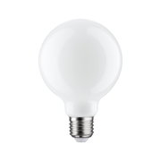 Ampoule LED ronde blanche avec culot E27 en verre pour éclairage économique
