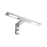 Moderne LED-Wandleuchte aus verchromtem Metall mit warmweißem Licht für stilvolle Raumbeleuchtung
