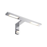 Applique murale LED moderne en métal chromé avec lumière blanche chaude pour intérieur