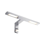 Applique murale LED moderne en métal chromé avec lumière blanche chaude pour intérieur