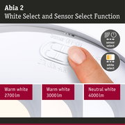 LED Panel Abia 2 White Select Twilight-controlled motion detector (HF) round 400mm 16W 1400lm 2700 - 4000K White
