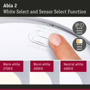 LED Panel Abia 2 White Select Twilight-controlled motion detector (HF) round 400mm 16W 1400lm White Select White