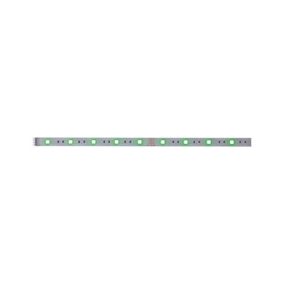 Bande lumineuse LED longue avec LEDs vertes sur support blanc pour solutions d'éclairage modernes