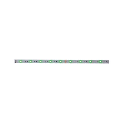 Bande lumineuse LED longue avec LEDs vertes sur support blanc pour solutions d'éclairage modernes