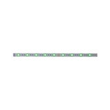 Bande lumineuse LED longue avec LEDs vertes sur support blanc pour solutions d'éclairage modernes