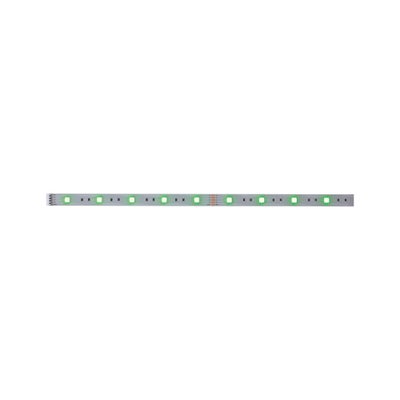 Bande lumineuse LED longue avec LEDs vertes sur support blanc pour solutions d'éclairage modernes