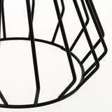 Black metal wire basket with round base, modern storage basket for home and decoration