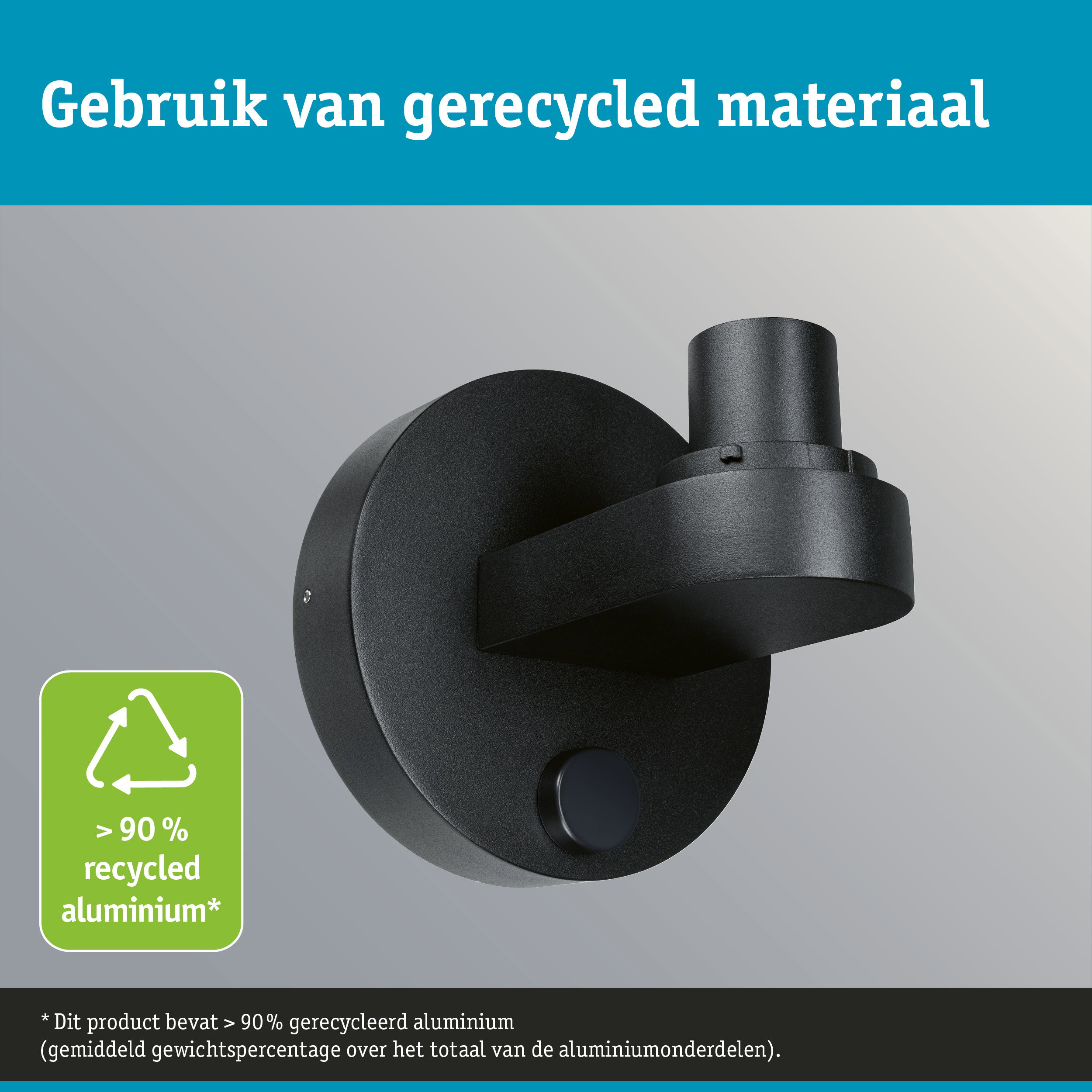 ModuShine Wandbevestiging Enkele lichtuitgang IP44 rond Antraciet