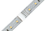 24V silver LED strip with warm white LEDs for versatile lighting applications and easy connection