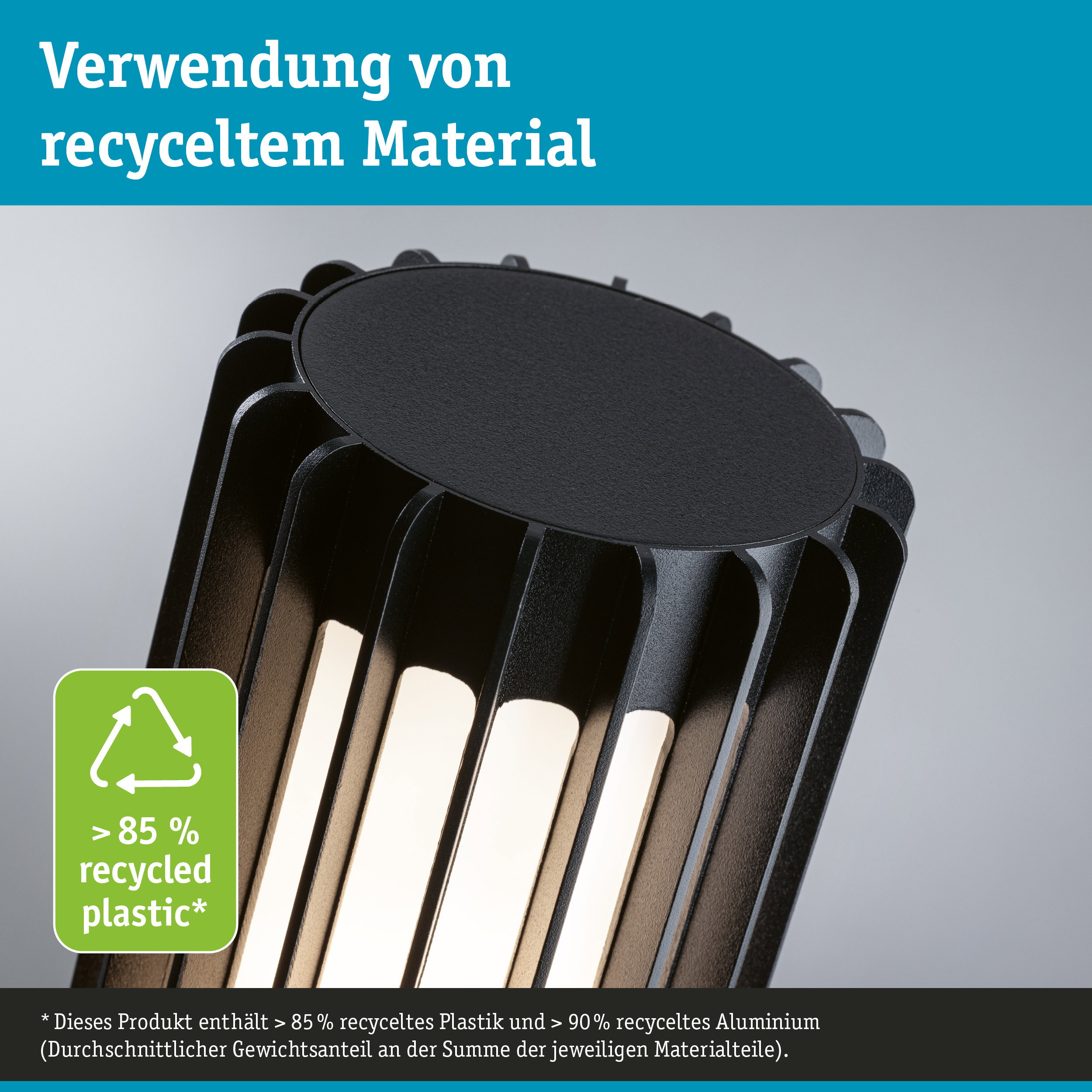 ModuShine Schirm Ferina IP44 zylindrisch Anthrazit