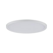 Round white LED ceiling panel made of plastic for energy-efficient room lighting