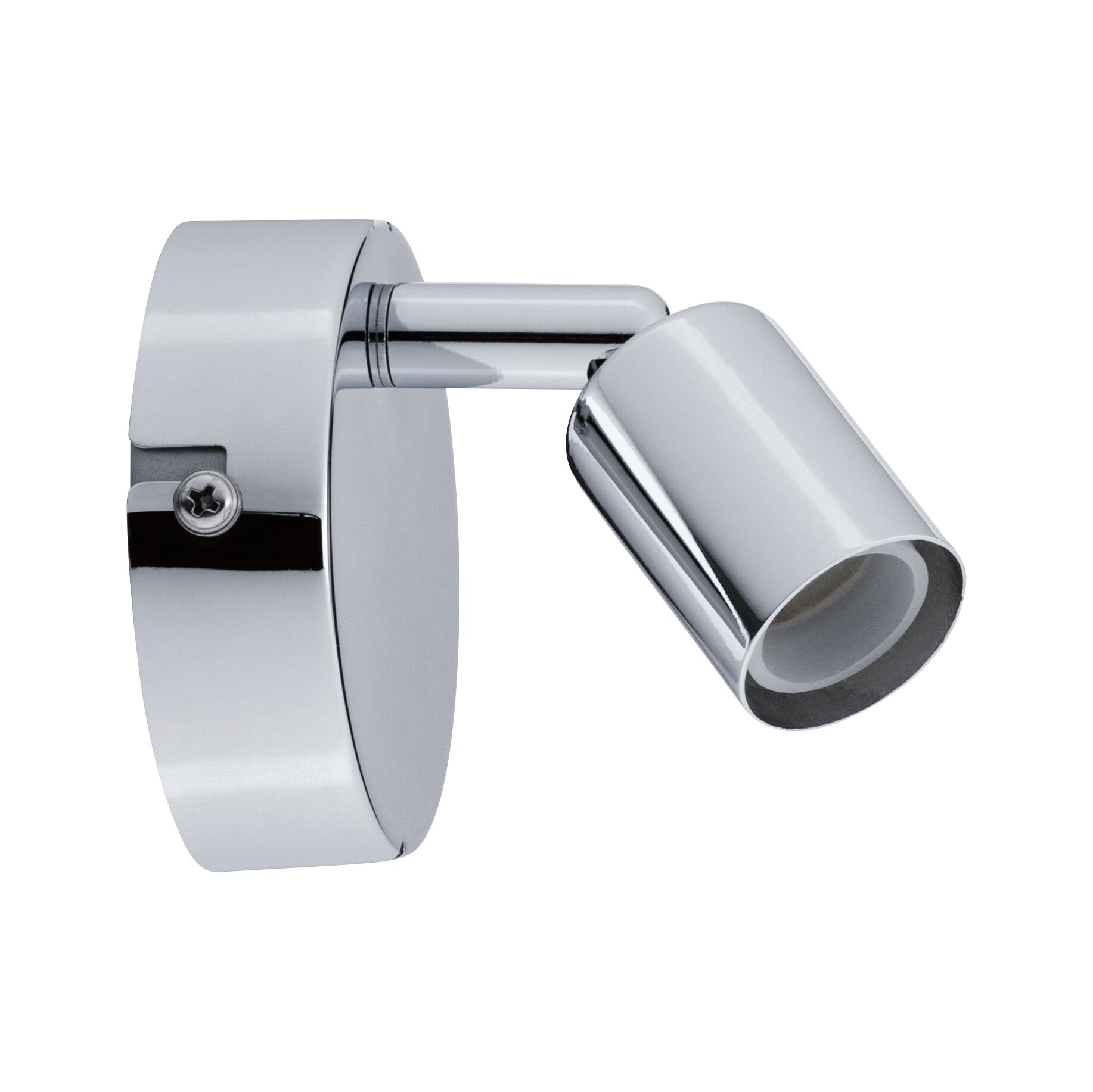 Spotlight Carolina IP44 GU10 230V max. 10W dimbaar Chroom Moderne LED-wandspot van verchroomd metaal met verstelbare kop voor gerichte verlichting