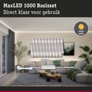 MaxLED 1000 basisset met warmwitte LED-strips en voeding voor eenvoudige kamerverlichting