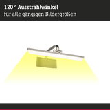 Moderne LED-Bilderleuchte aus gebürstetem Metall mit 120° Ausstrahlwinkel für Wandbilder