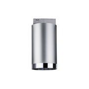 Moderner zylindrischer LED-Deckenstrahler aus silbernem Aluminium mit Chromrand für Innenräume