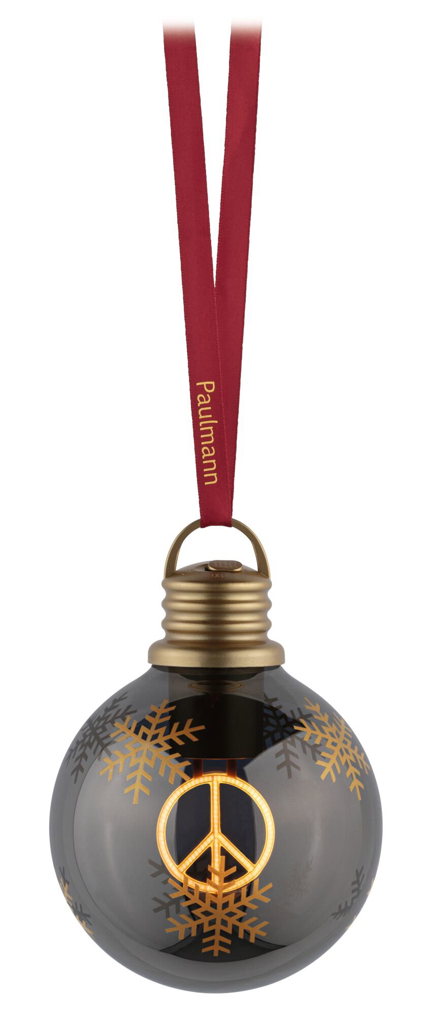 Oświetlenie na baterie Kulka choinkowa Peace Brązowy, Złoty 100mm 2200K Oświetlenie na baterie Kulka choinkowa Peace Brązowy, Złoty 100mm 2200K