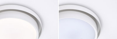 Plafonnier LED rond blanc avec température de couleur réglable pour un éclairage moderne