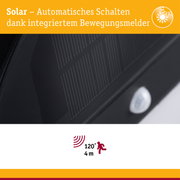 Solar LED Außenwandleuchte Elios Bewegungsmelder IP44 3000K 50lm Anthrazit