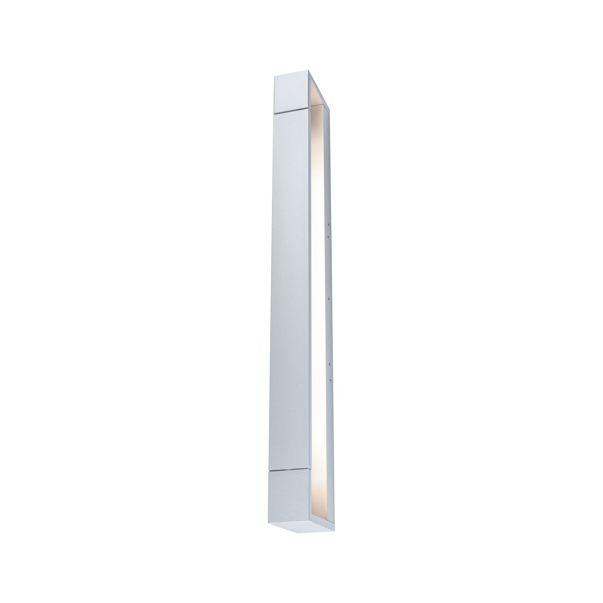 Moderner Aluminium-Wandleuchter in Silber mit integriertem LED-Licht für Innenräume