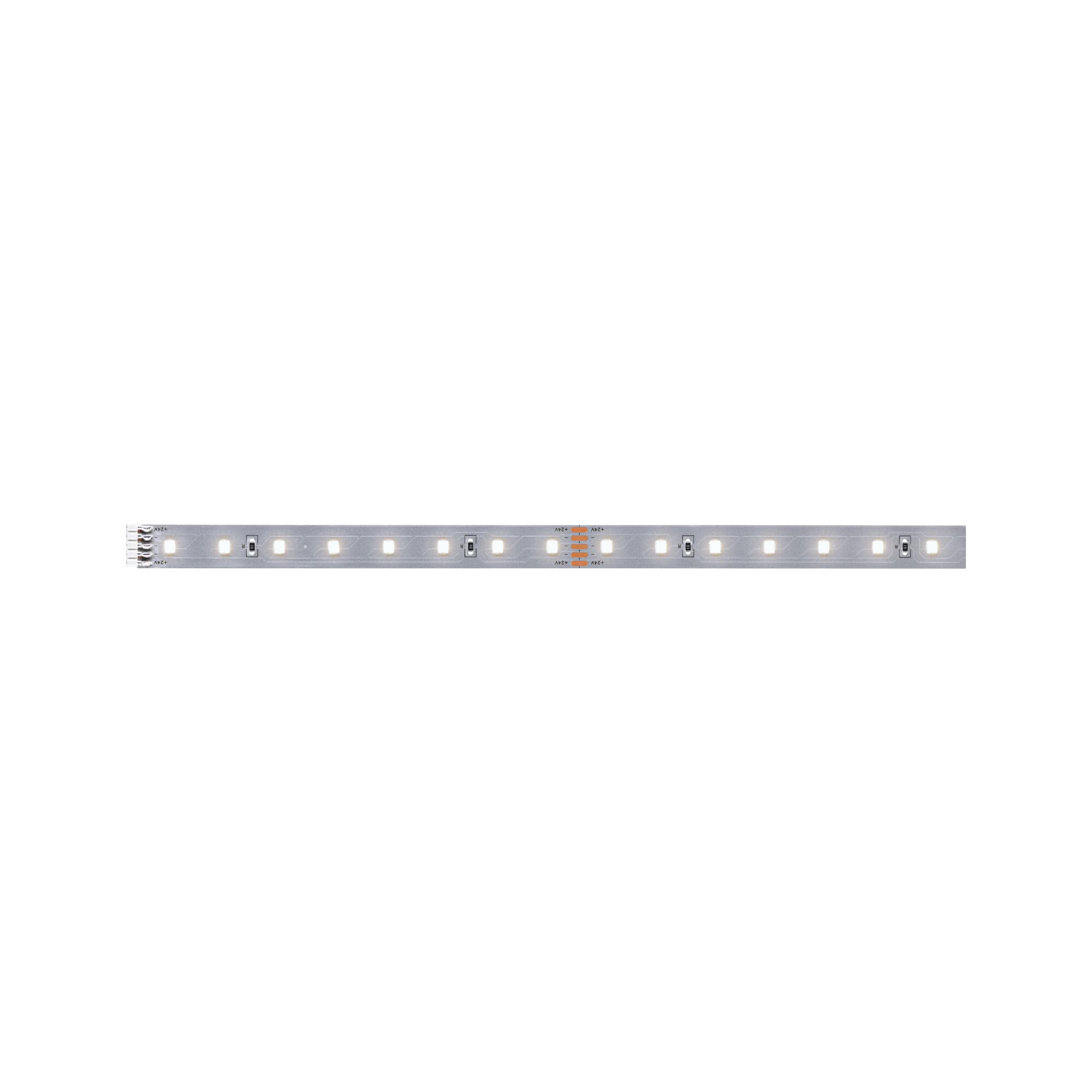 MaxLED 500 LED Strip Einzelstrip 1m Neutralweiß 3,6W 550lm/m 4000K Lange LED-Lichtleiste mit weißen LEDs auf silberner Platine für flexible Beleuchtungslösungen