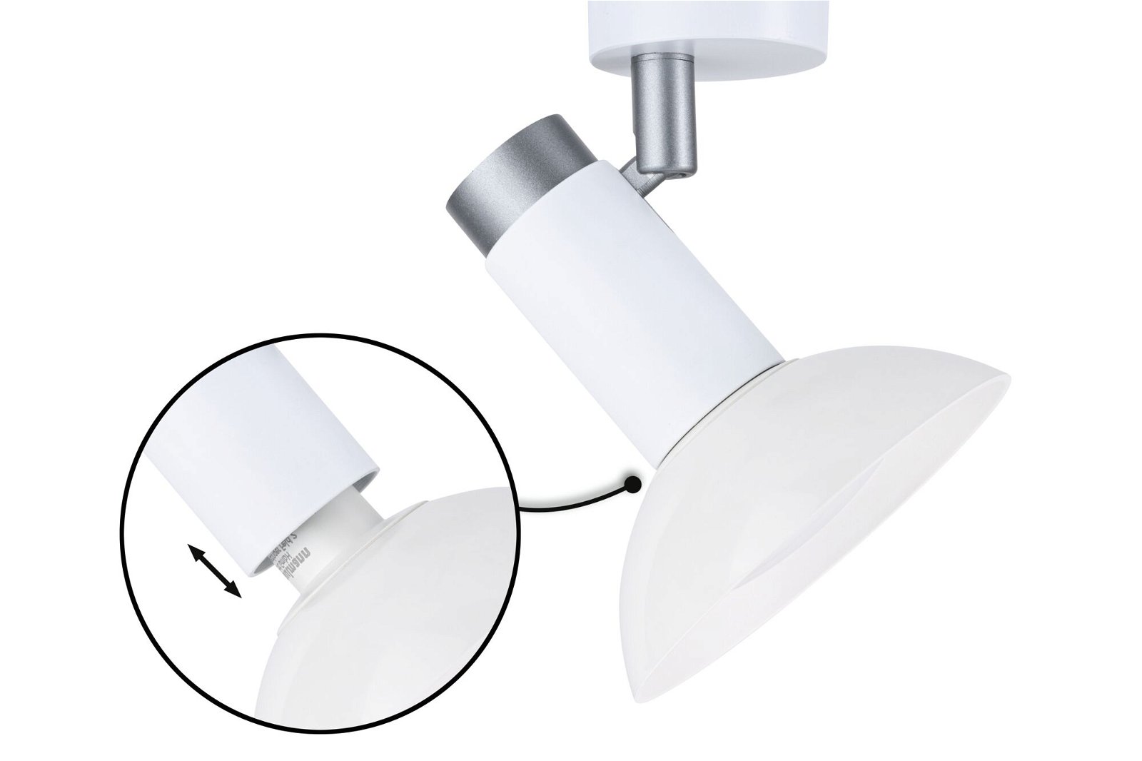 Neordic Wall and ceiling lamp Runa GU10 230V max. 20W dimmable White/Grey