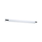 Moderne weiße LED-Wandleuchte mit chromfarbenen Endkappen für stilvolle Innenbeleuchtung