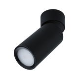 Schwarzer LED-Deckenstrahler aus Metall mit rundem Design für moderne Innenbeleuchtung