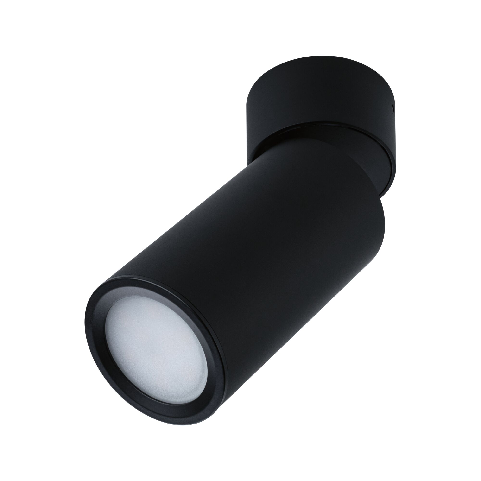 Zwarte metalen LED-plafondspot met rond ontwerp voor moderne binnenverlichting