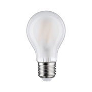 Klassische matte Glühbirne mit E27-Fassung aus Glas und Metall für energiesparende Beleuchtung