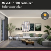 MaxLED 1000 Basis-Set mit warmweißen LED-Streifen und Netzteil für einfache Raumbeleuchtung