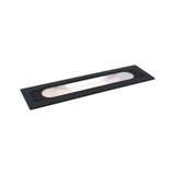 Applique encastrée noire en métal avec fenêtre en verre allongée pour éclairage intérieur moderne