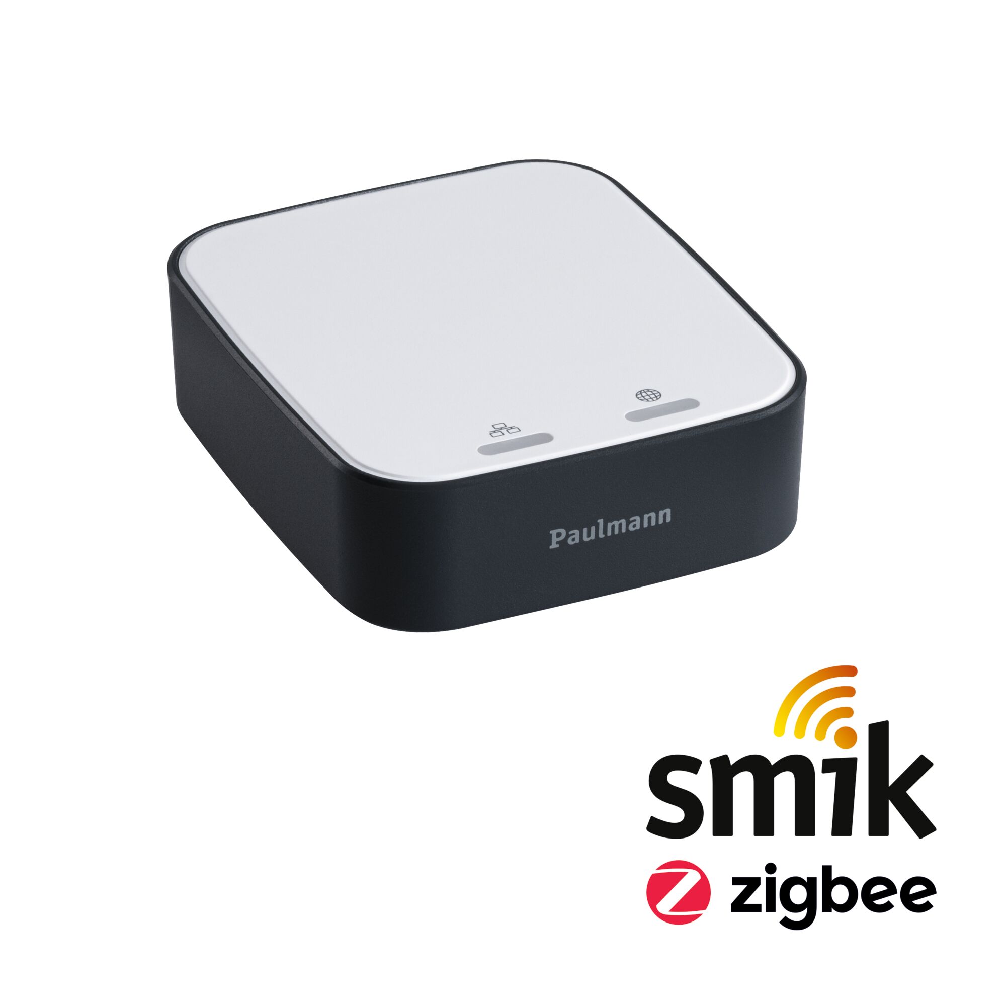 Smart Home Zigbee 3.0 Gateway Smik Hvid/Koksgrå Kompakt Smik Zigbee-controller i sort og hvid til smart home belysning og styring
