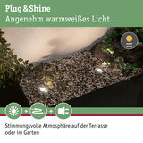 Plug & Shine LED-Gartenlicht mit warmweißem Licht für stimmungsvolle Terrasse und Gartenbeleuchtung