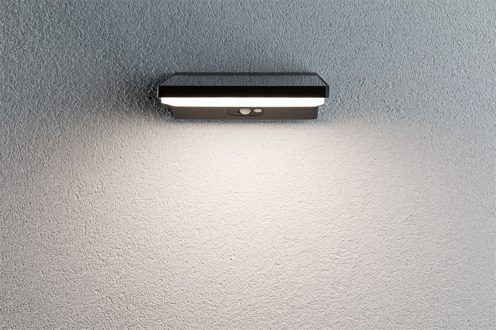 Solar LED Exterior wall luminaire Ronas Motion sensor IP44 3000K 320lm Dark grey
