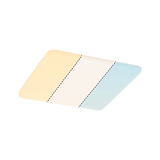 Plafonnier LED tricolore en jaune pastel, blanc et bleu clair au design moderne