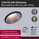 Dimmbarer LED-Einbaustrahler mit warmweißem Licht 2700K und 3-Stufen-Dimmung per Wandschalter