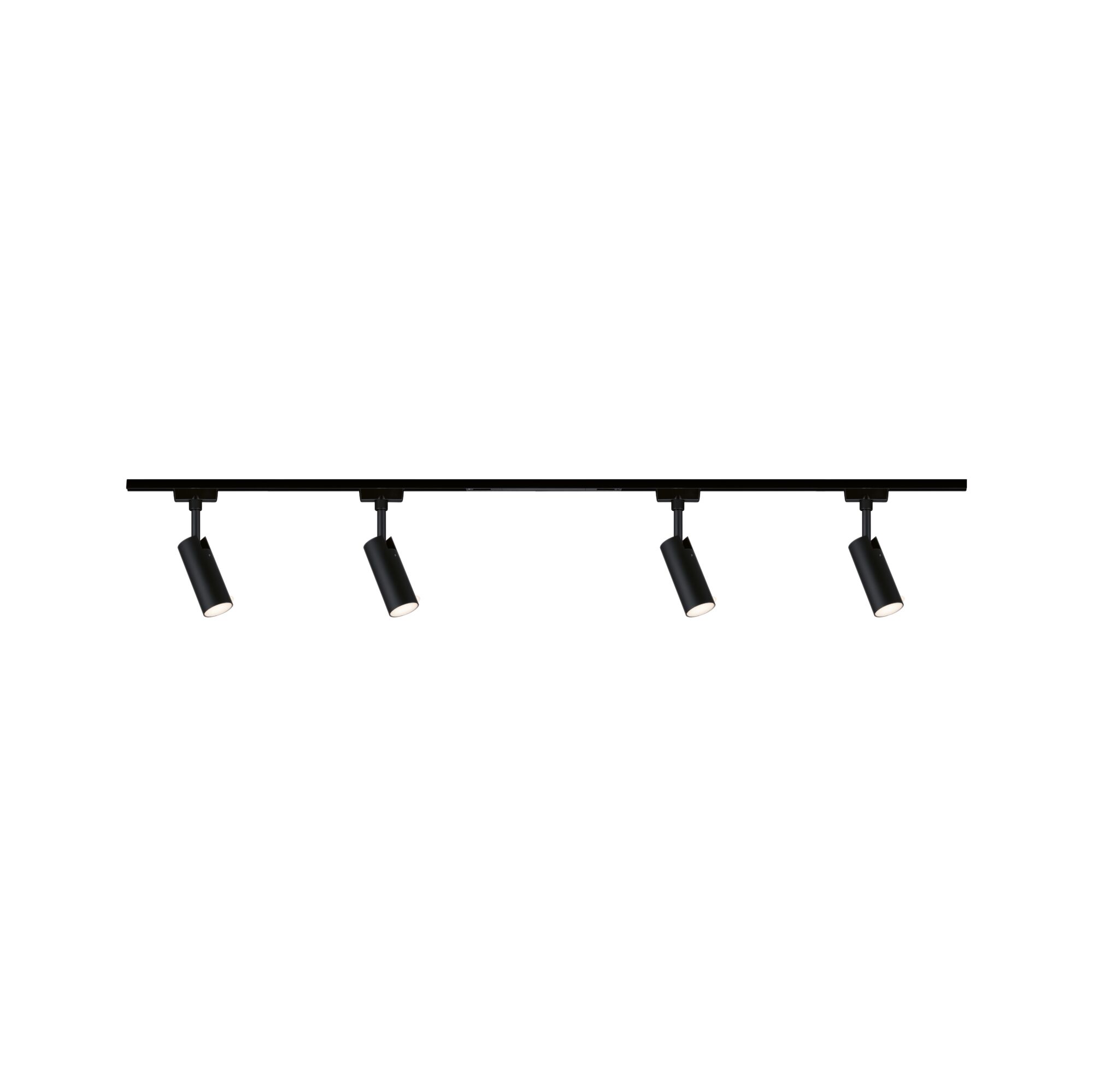URail Schienenspot Tubo Starterset 4x250lm 4x4,5W 3000K 230V Schwarz matt