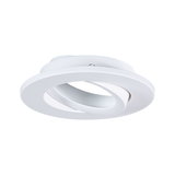 Spot encastré LED rond blanc en plastique avec anneau orientable pour un éclairage flexible