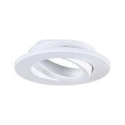 White round LED recessed spotlight made of plastic with adjustable ring for flexible lighting