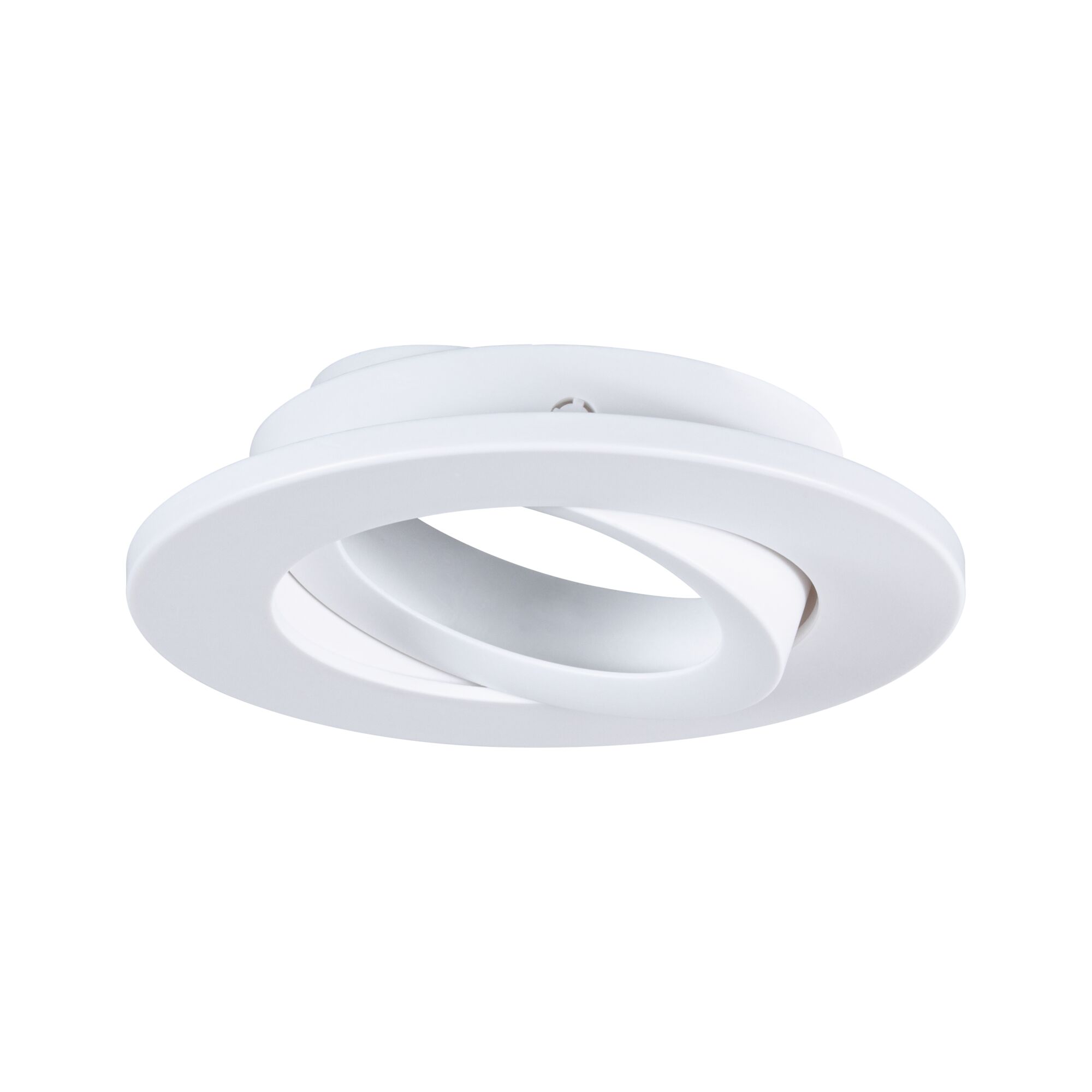 White round LED recessed spotlight made of plastic with adjustable ring for flexible lighting