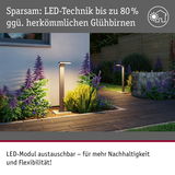 Moderne LED-Außenleuchten in Braun beleuchten Gartenweg mit nachhaltiger, energiesparender Technik