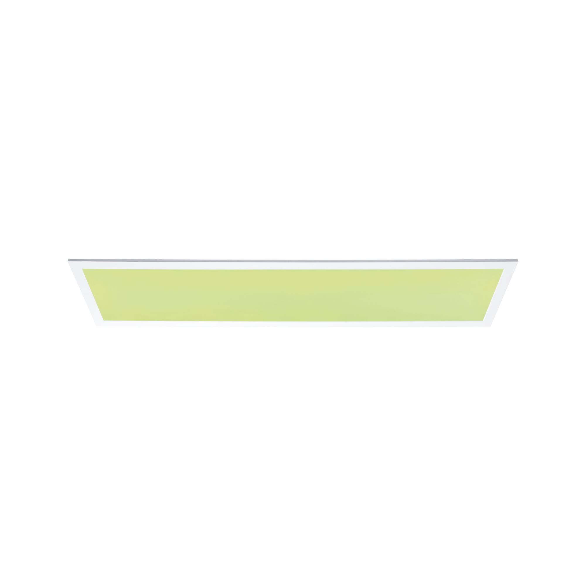 Flat white LED ceiling panel with green light surface for modern room lighting